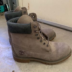 Gray Timberland Boots